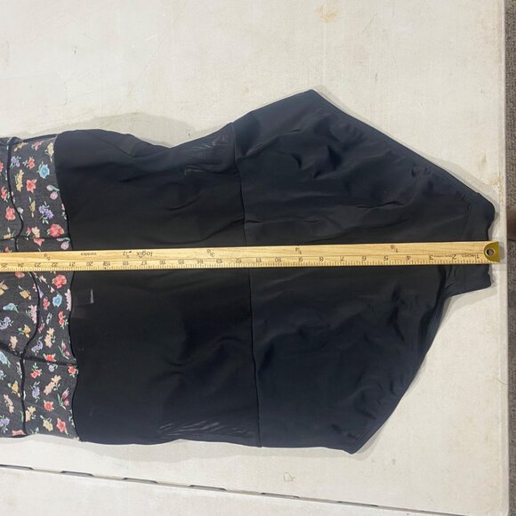 St. Johns Bay Black Floral Tankini Swim Suit Size 24W One Piece‎ Plus Size Skirt - Picture 8 of 12